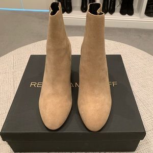 Rebecca Minkoff Taupe Oiled Suede Ankle Boots Size 7.5 (NIB)